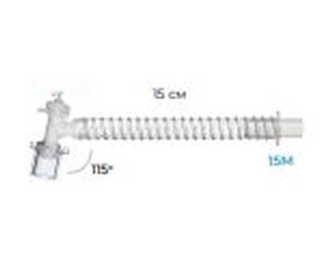 Соединитель угловой шарнирный 22M/15F-15M c двойным портом, длина 15 см FS802S Alba Healthcare