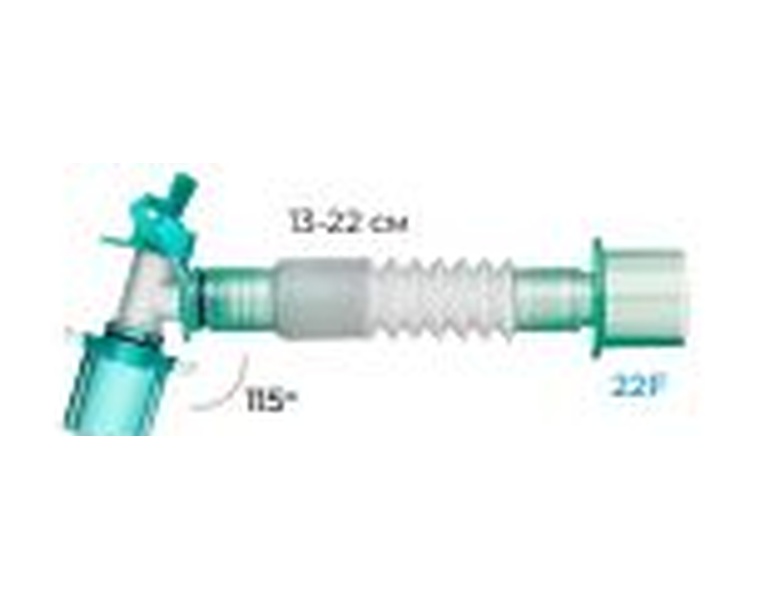 Соединитель угловой растяжимый 22M/15F-22F c двойным портом FS805 Alba Healthcare